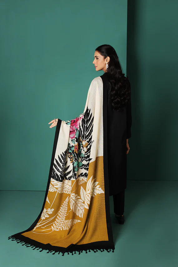 Nishat Dhanak Embroidered 3PC (D-539) Black