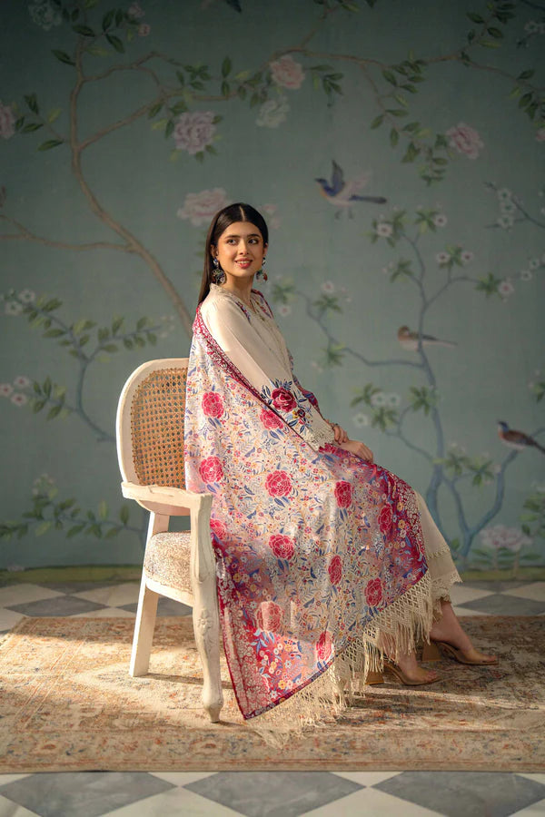 sapphire Embroidered Dhanak Three Piece SP-796