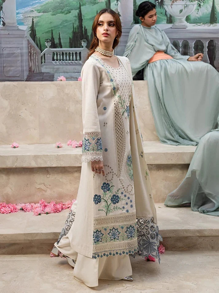 EID Collection Chikenkari Qalamkar Embroidered Dahank Three Piece QL-1024