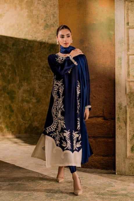 Hussain Rehar Embroidered lawn Three Piece D-321