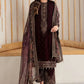 jazmin D-220 Embroidered Velvet Three piece  Winter Collection