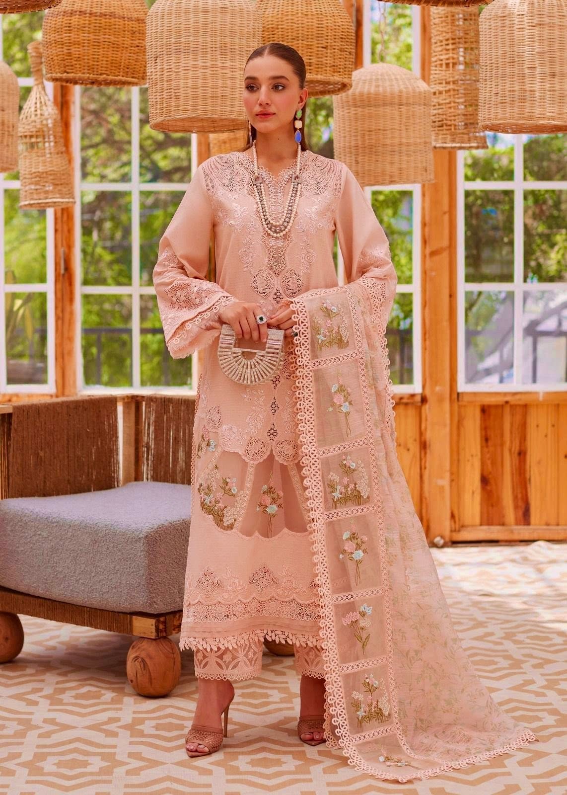 Crimson Embroidered Lawn Three Piece CR-274