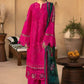Chikenkari Qalamkar Embroidered Dhanak Three Piece QL-1036