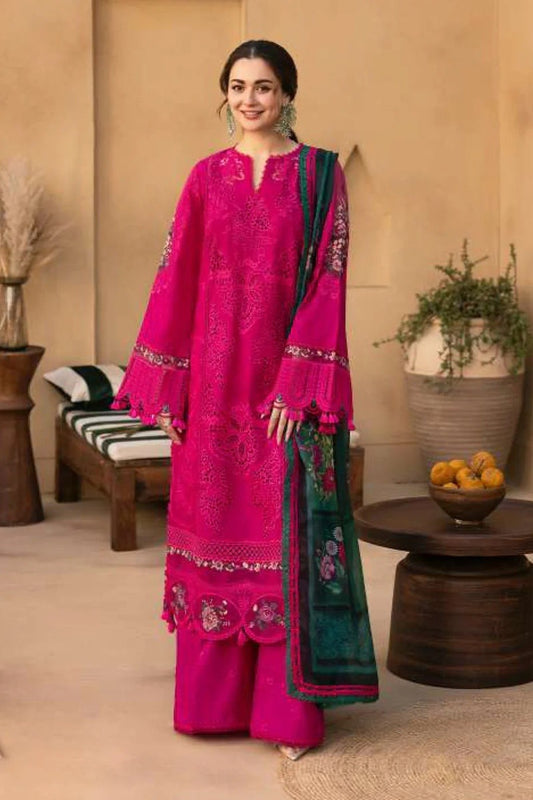 Chikenkari Qalamkar Embroidered Three Piece QL-1036 Lawn