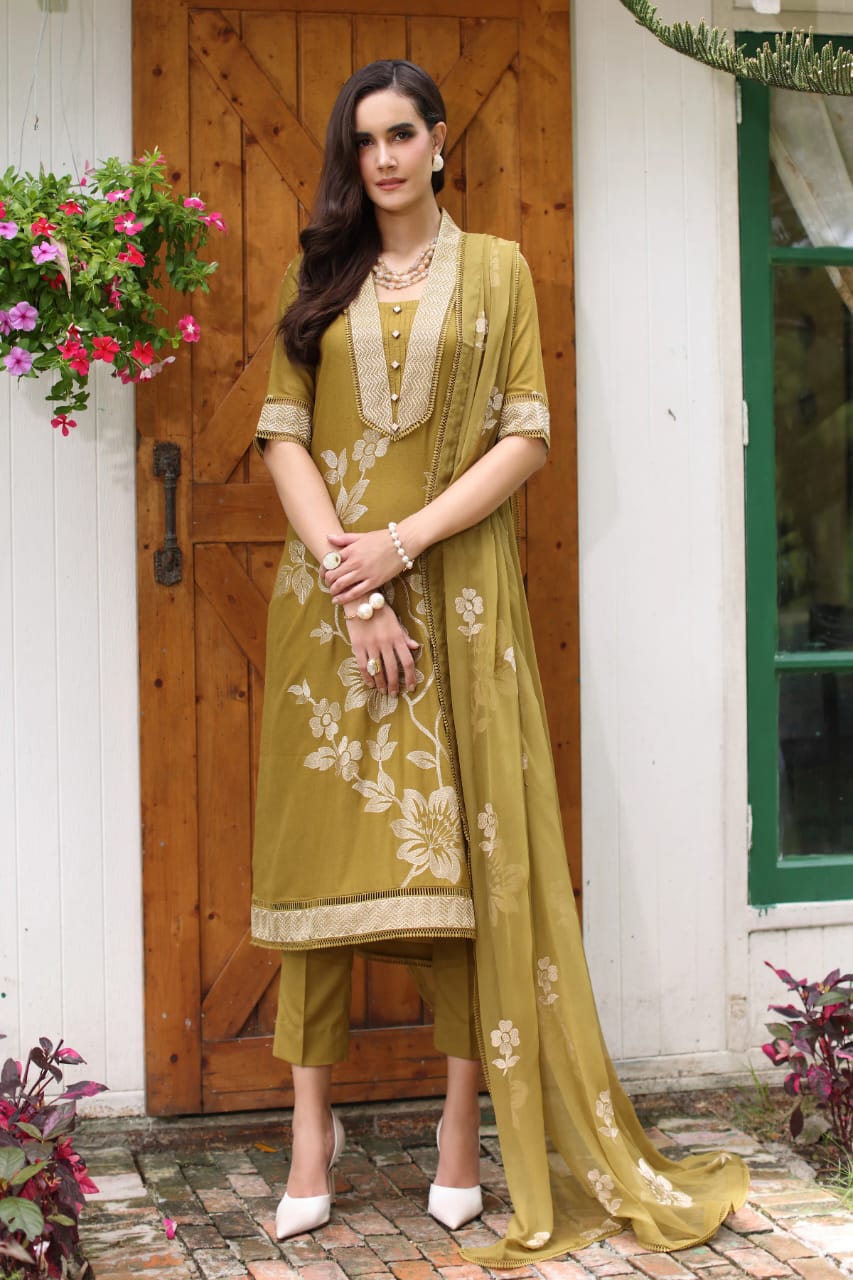 Bareeze Embroidered Dhanak Three Piece Winter BR-86