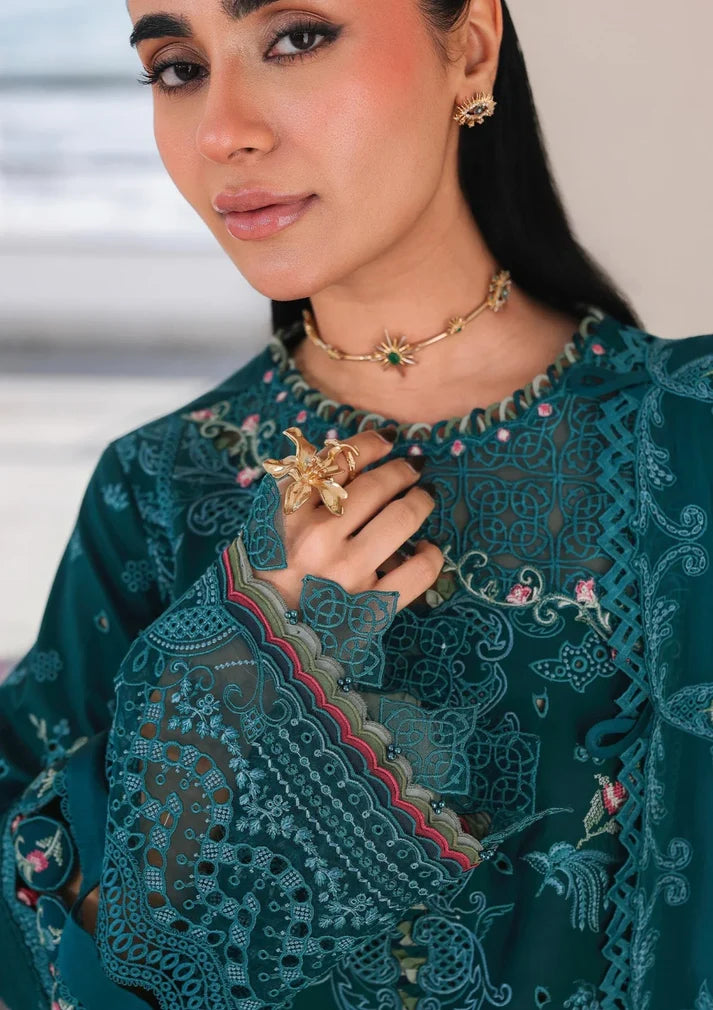 Qalamkar Luxury 26 Lawn Chikenk-Kari Embroidered Three Piece QL-810