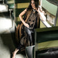 Izel Embroidered Dhanak Three Piece D-90