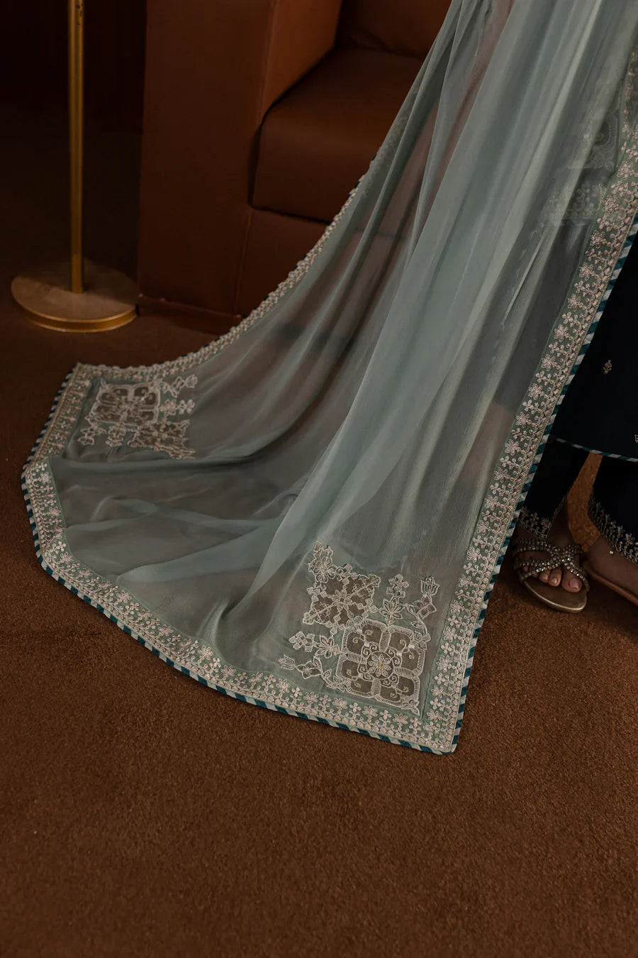 Batik Embroidered Dhanak Three Piece D-209