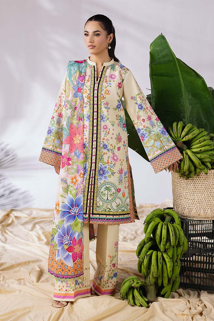 COCO BY ZARA SHAHJAHAN Printed three  piece suit D-293