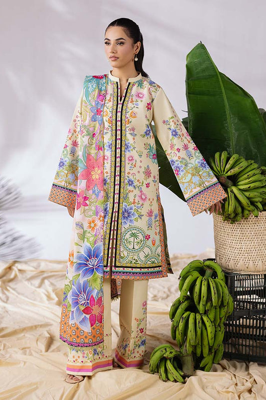 COCO BY ZARA SHAHJAHAN Printed three  piece suit D-293