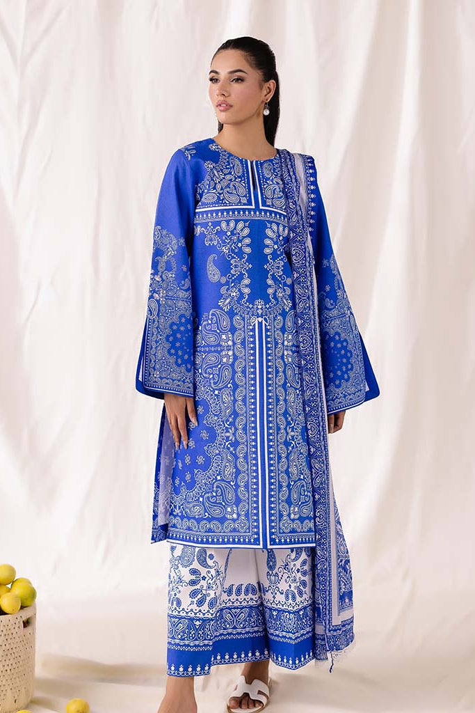 COCO BY ZARA SHAHJAHAN Printed three  piece suit D-294
