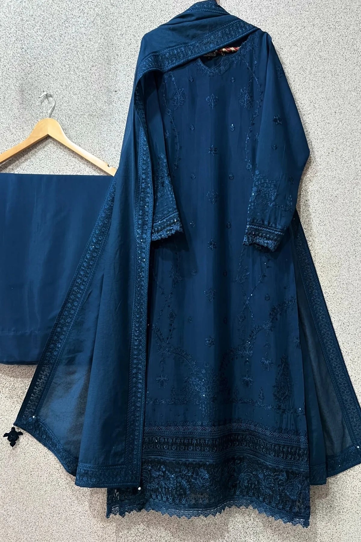 EID Collection Zarqash Embroidered lawn Three Piece D-211