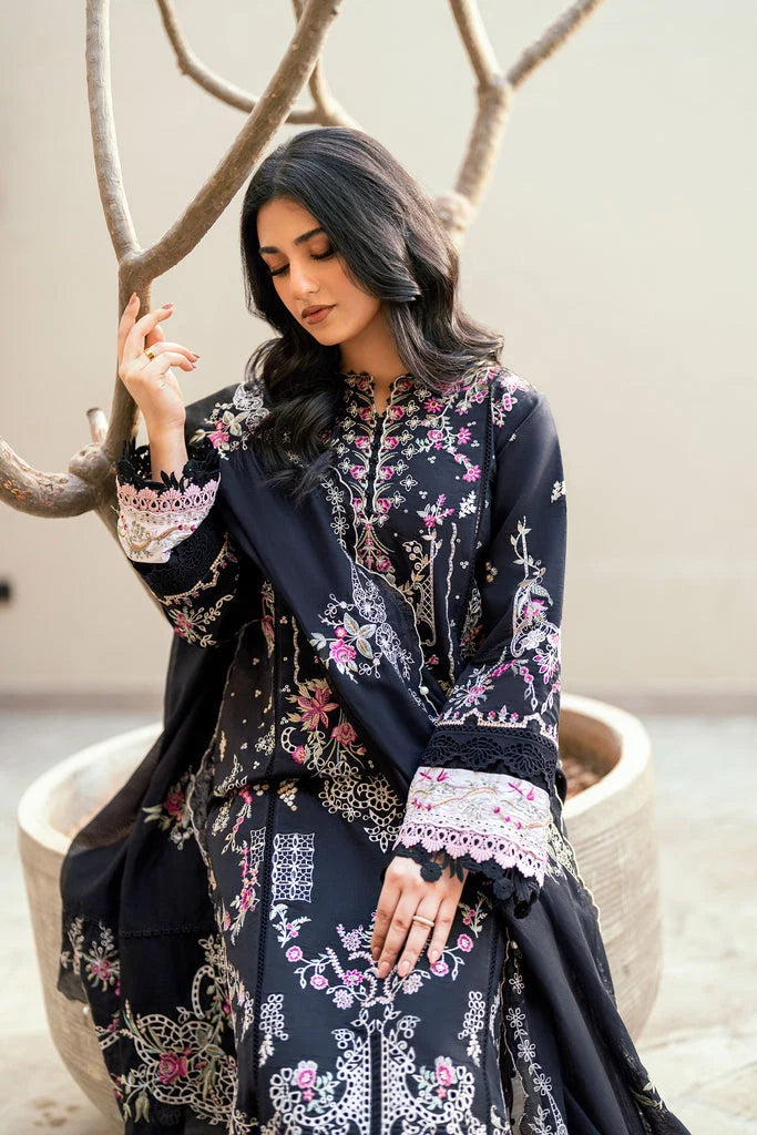 Florent Lawn Chikenk-Kari Embroidered Three Piece FL-01