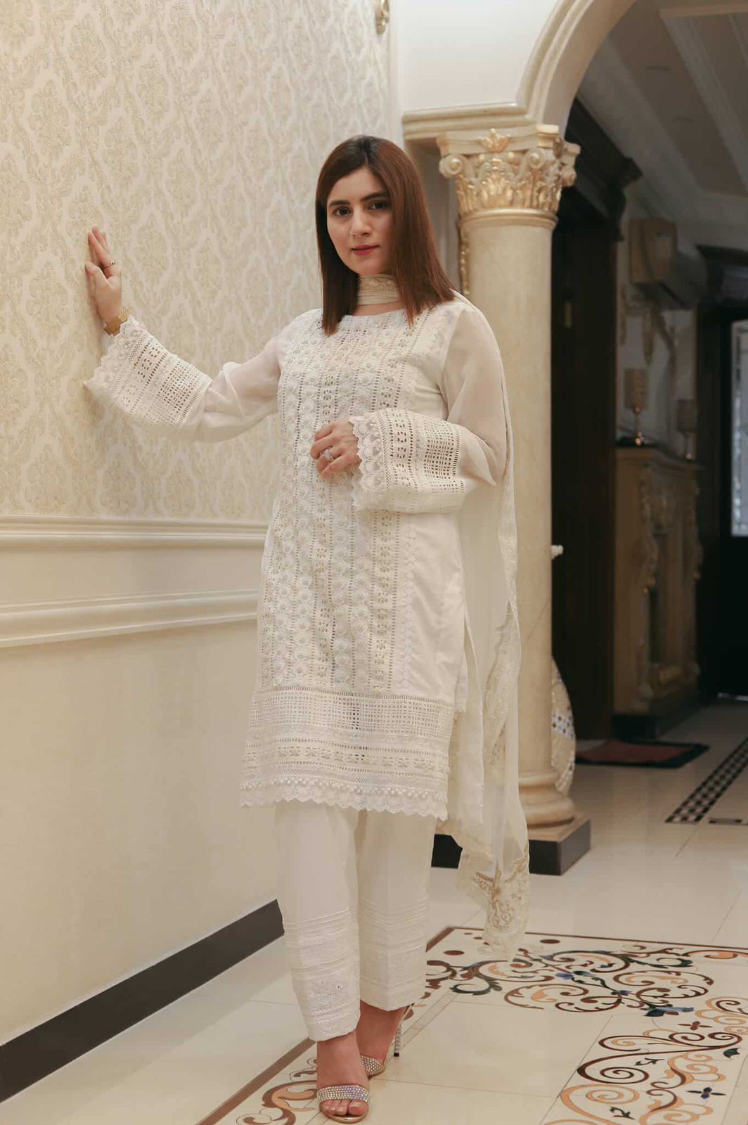 Chikenkari Lawn Embroidered Three Piece Collection (D-750)