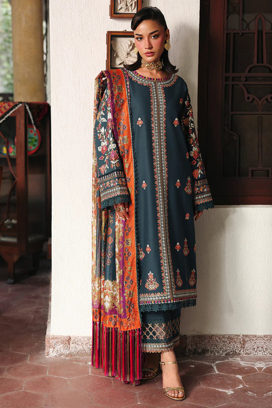 Bin ilyas Lawn Embroidered Three Piece BIL-300