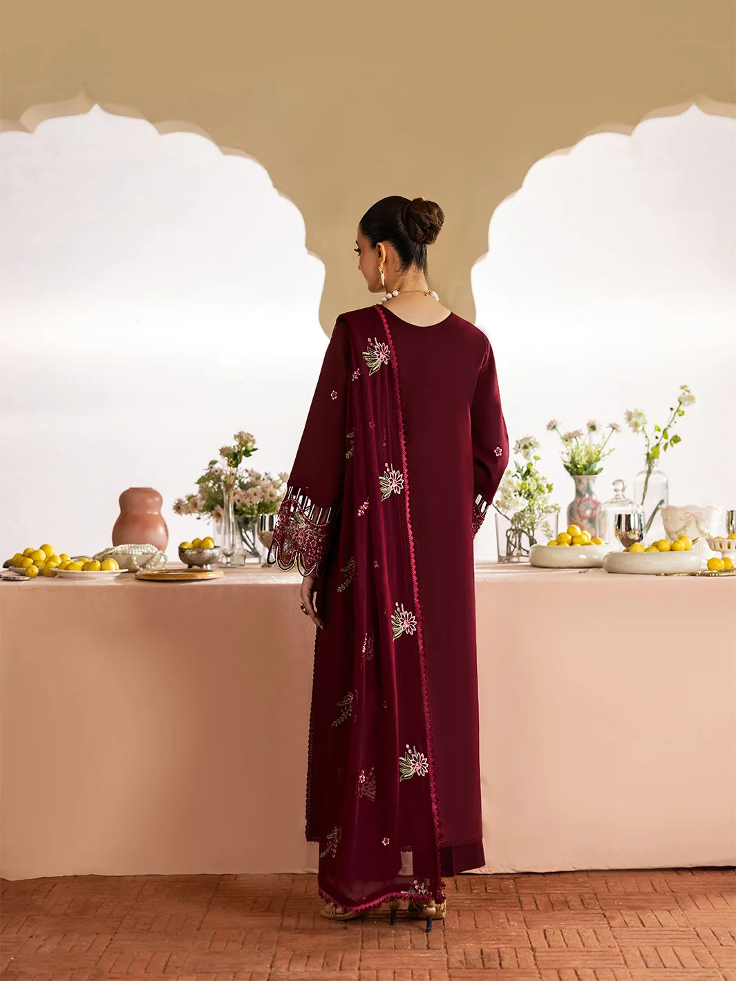Mor Bagh Embroidered Dhanak Three Piece MB-409