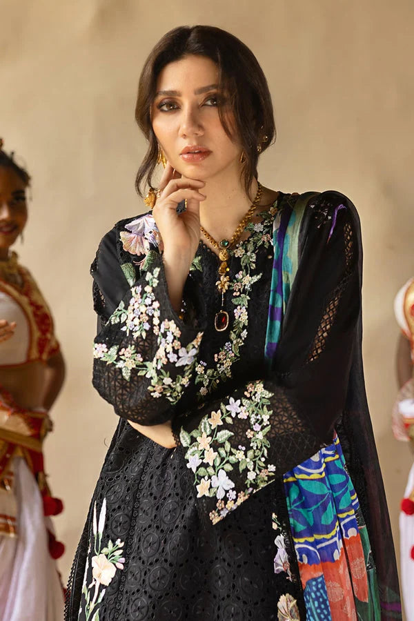 Mushq Embroidered Dhanak Three Piece MQ-404