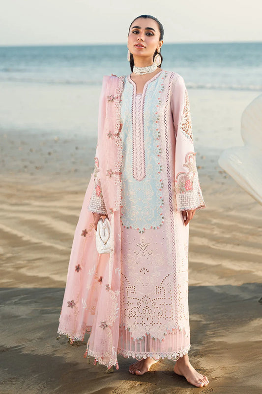 Qalamkar Chikenkari Embroidered lawn Three Piece QL-230