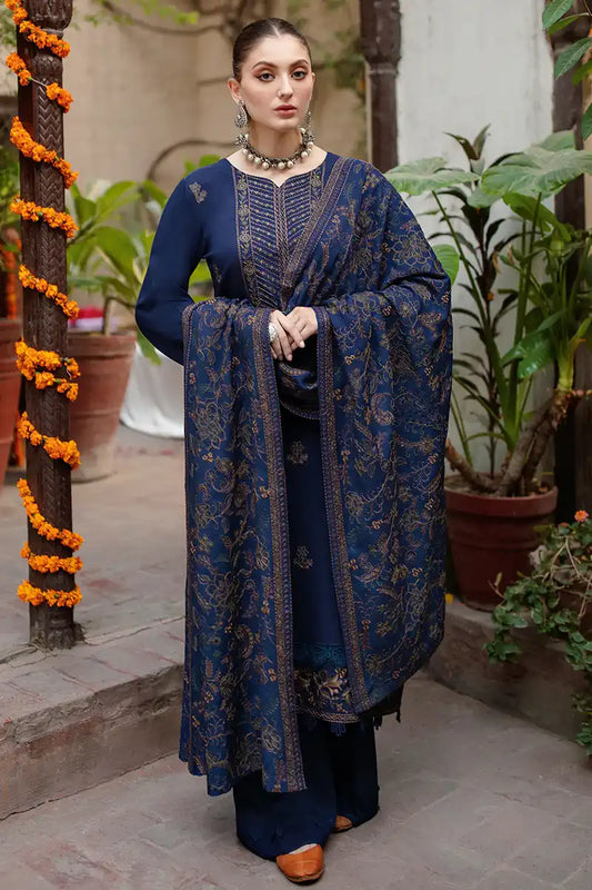 Bareeze D-10 Embroidered Dhanak Three Piece Winter Collection