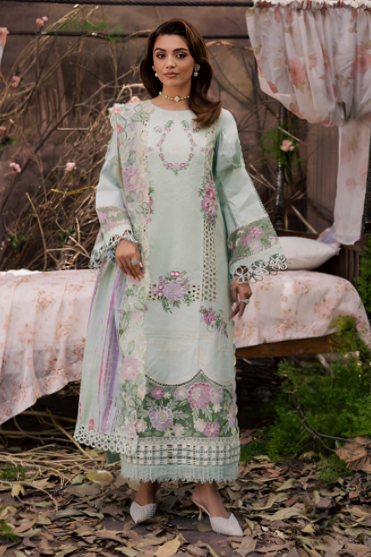 EID Collection parishay Embroidered lawn Three Piece D-2010  (lawn)