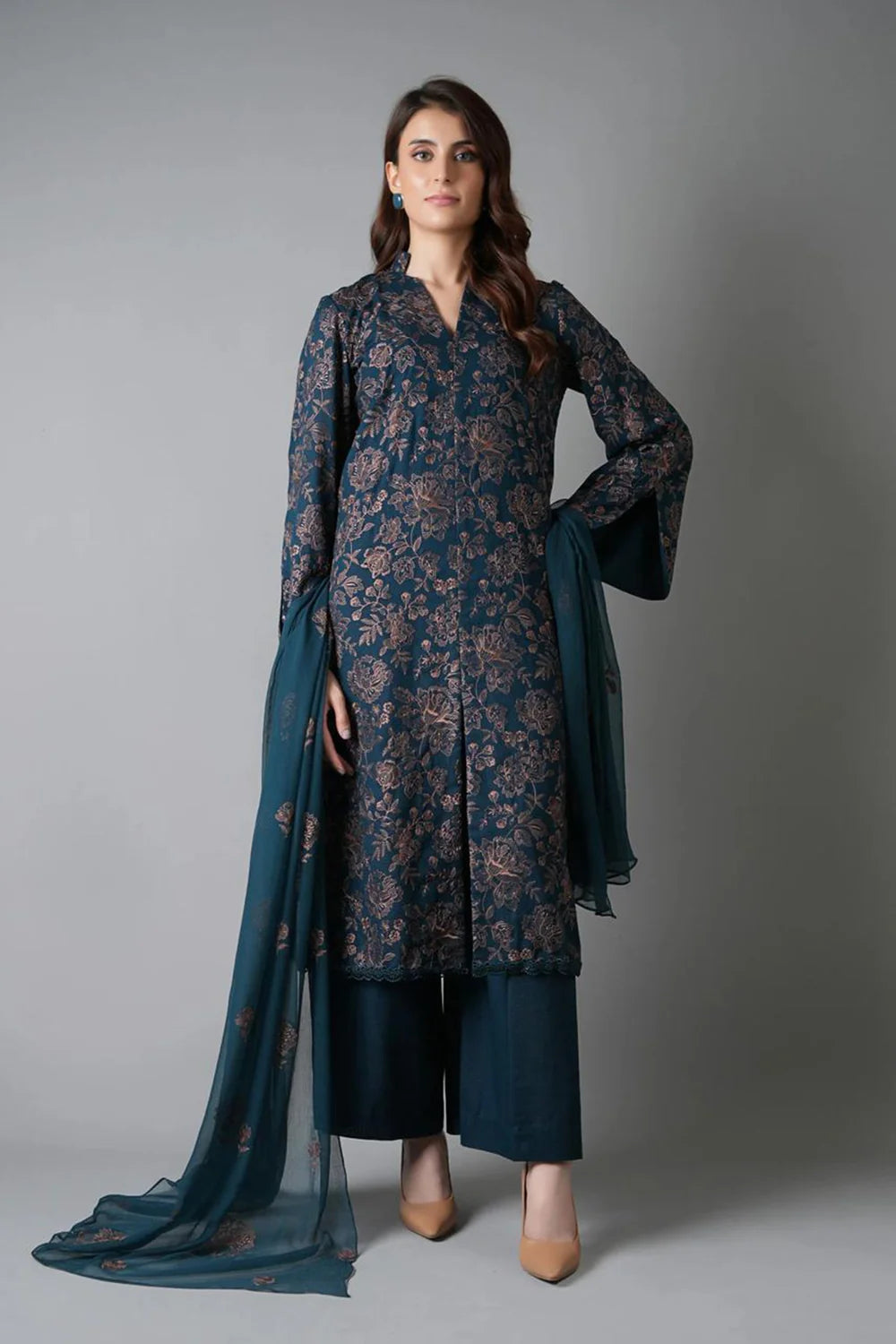 Bareeze Embroidered Three Piece Lawn D-266