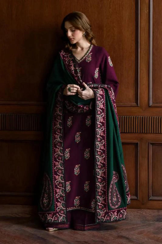 Batik D-408 Embroidered Dhanak Three Piece Winter Collection