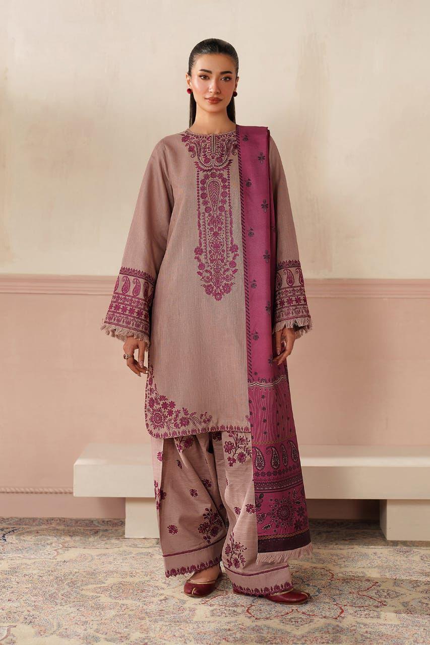 Baroque Embroidered Lawn Three Piece Iz-096