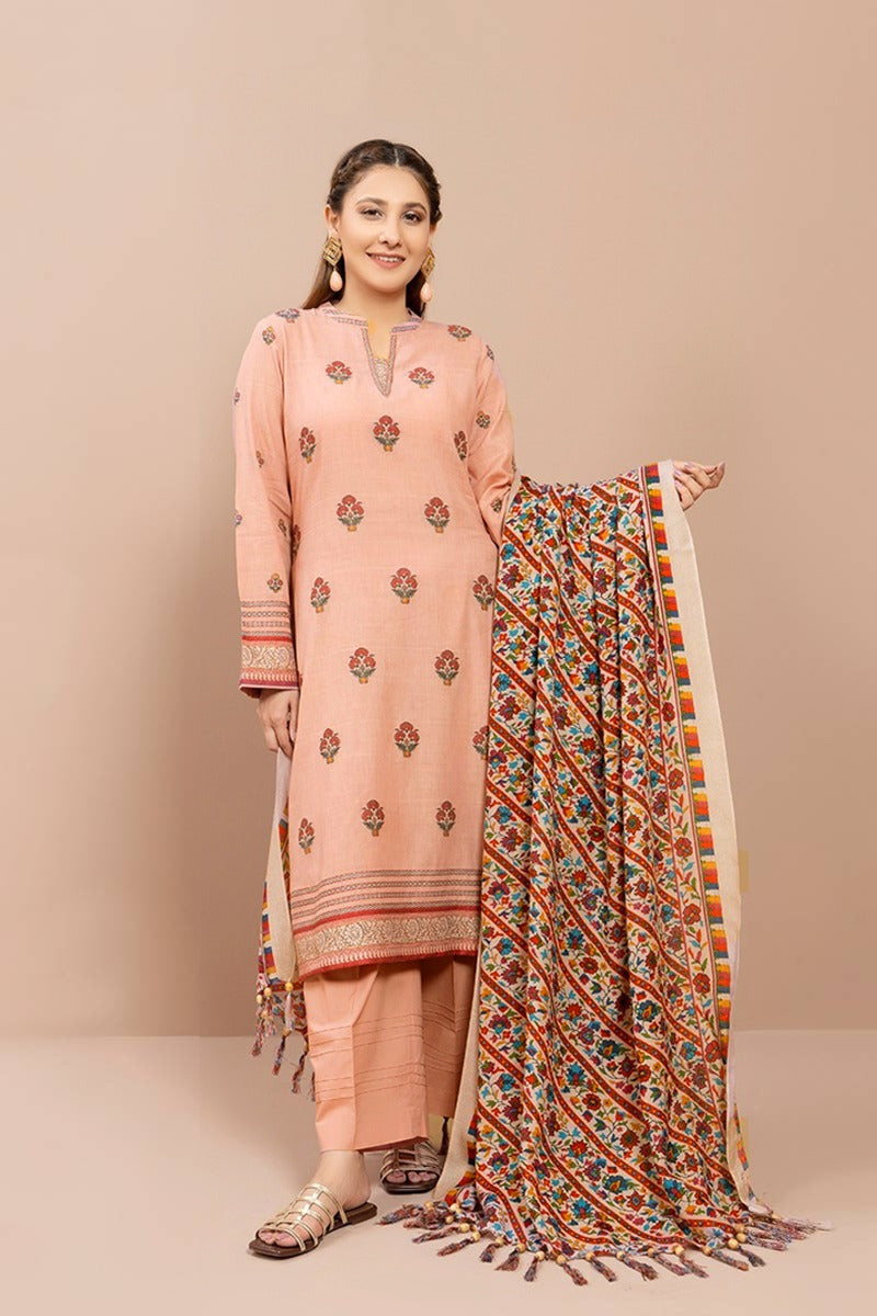 Kayseria Embroidered Dhanak Three Piece SPW-842