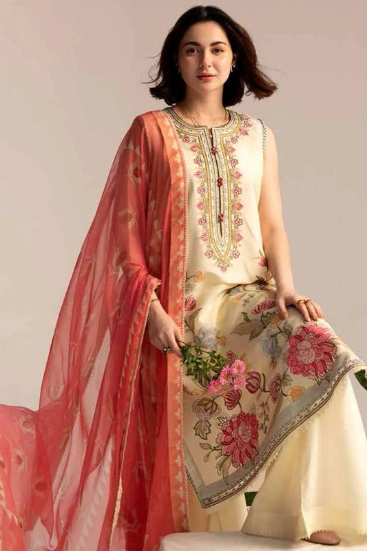Lawn Embroidered 3 pc D-636