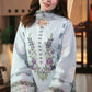 Qalamkar Chikenkari Embroidered Dhanak Three Piece QL-1028 Dhanak