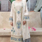 EID Collection Chikenkari Qalamkar Embroidered Dahank Three Piece QL-1024