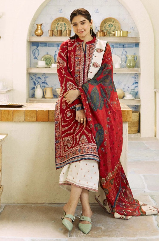 Zarashahjhan Embroidered Dhanak Three Piece COCO-08