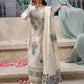 Chikenkari Qalamkar Embroidered lawn Three Piece QL-1024