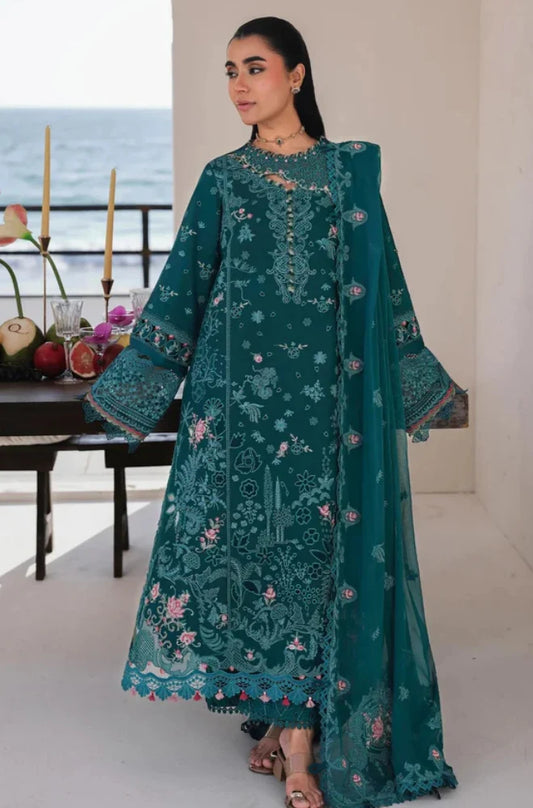 Qalamkar Luxury 26 Lawn Chikenk-Kari Embroidered Three Piece QL-810