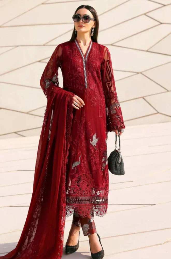 Maria-B Luxury 26 Lawn Chikenk-Kari Embroidered Three Piece MB-710