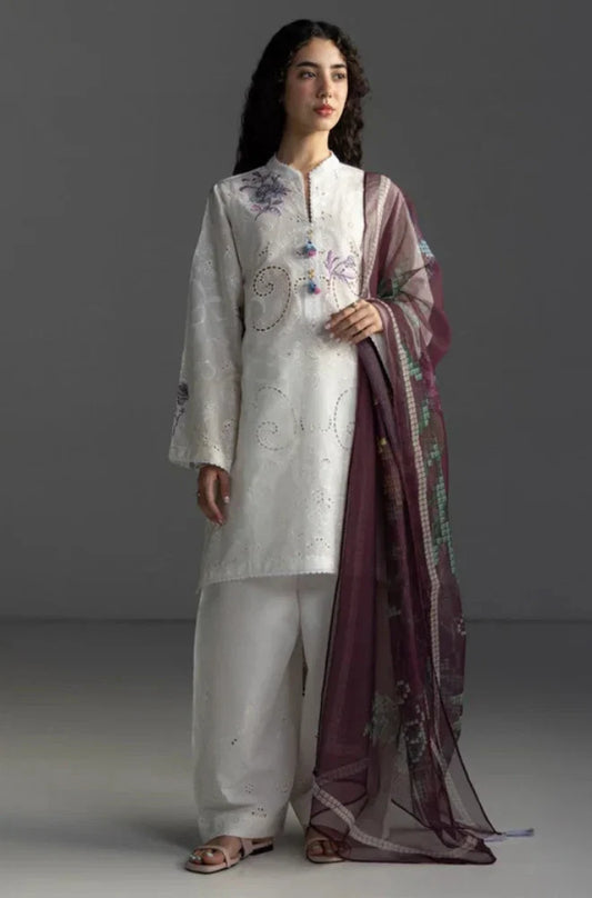 Zara Shahjahan Embroidered lawn Three Piece Coco-90