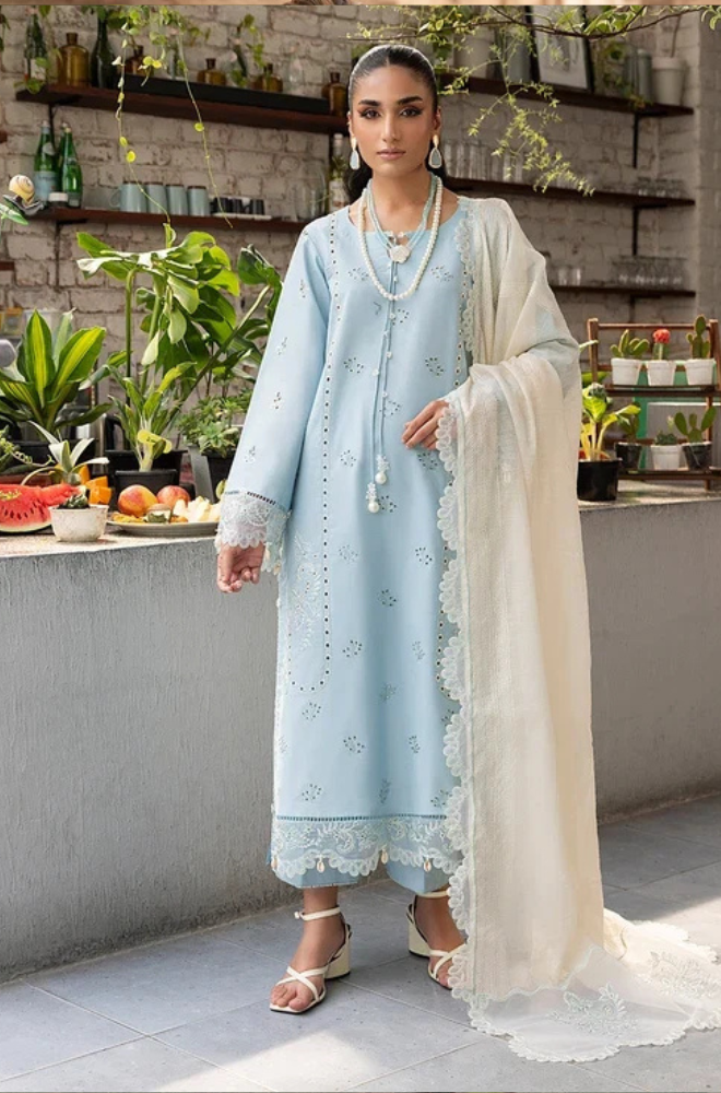 lzel Lawn Chikenk-Kari Embroidered Three Piece Izl-93