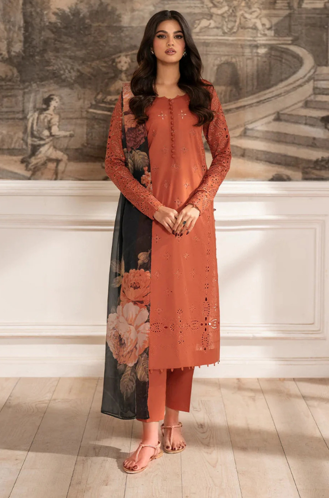Iznik Embroidered lawn Three Piece IZ-137