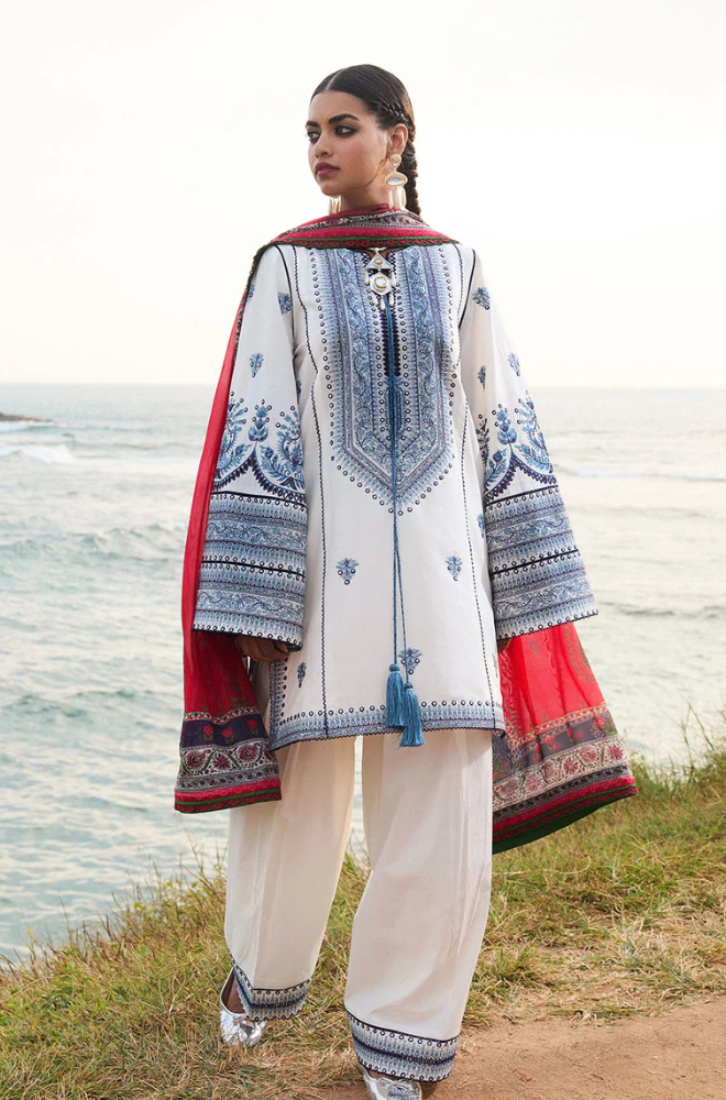 Hussain Rehar Embroidered lawn Three Piece HR-201