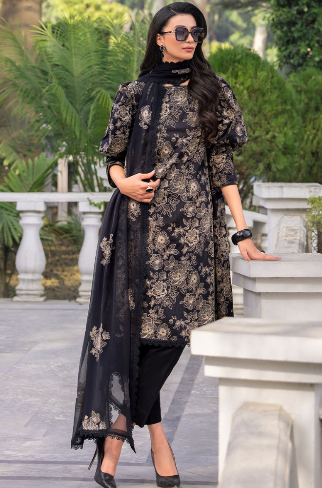 Bareeze D-401 Embroidered Dhanak Three Piece Winter Collection