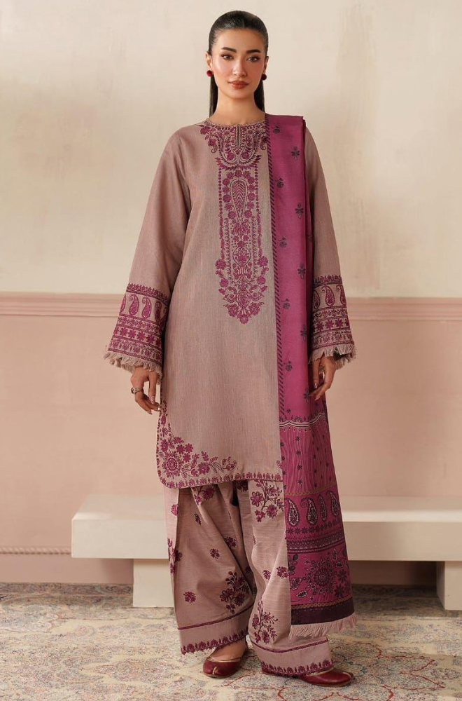 Baroque Embroidered Lawn Three Piece Iz-096