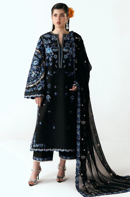 Hussain Rehar D-402 Embroidered Dhanak Three Piece Winter Collection