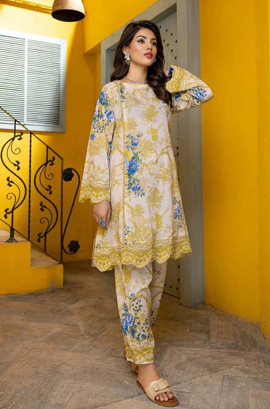 fcc-1091 Printed Airjet Viscous Silk Two piece
