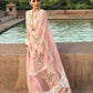 Crimsonn CR-02 Pink Embroidered Linen Three Piece Winter Collection