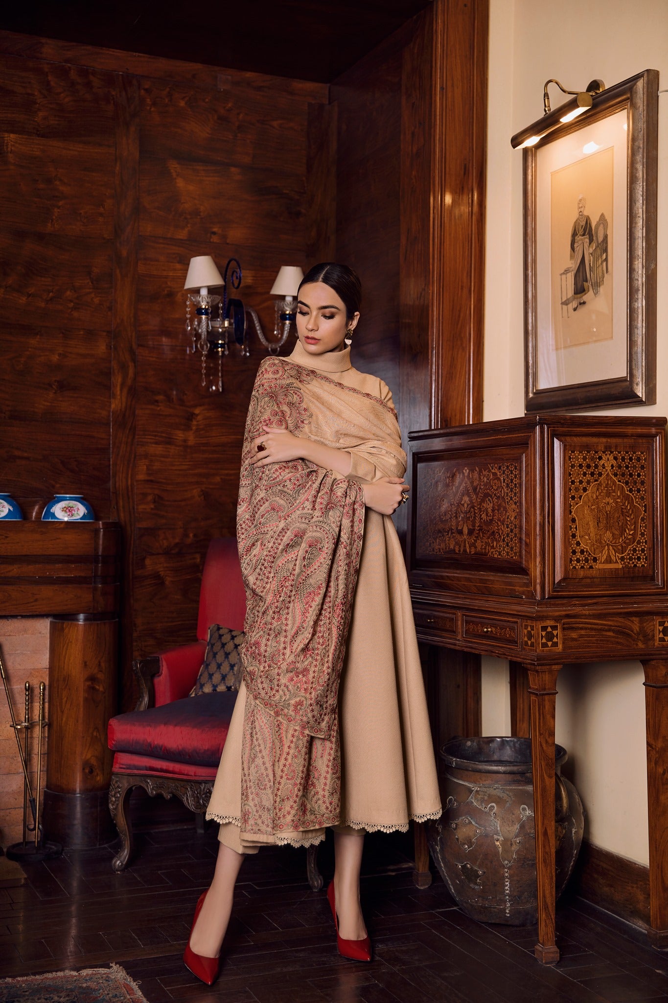 Bareeze FCC-199 Skin  Embroidered Dhanak Three Piece Winter Collection