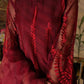 femalechoice Design#11 Red Organza Silk inner  Embroidered 3 pc