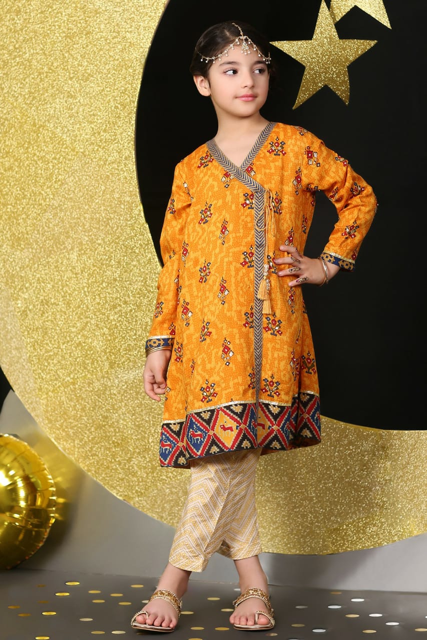 khaadi D-147 kids Wear Lawn Embroidered two piece