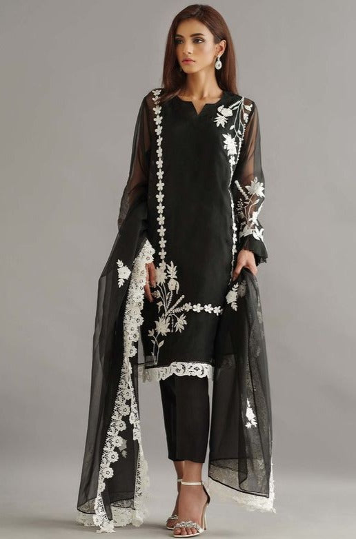 kalam D-705 Black Embroidered Lawn Three Piece Summer Collection
