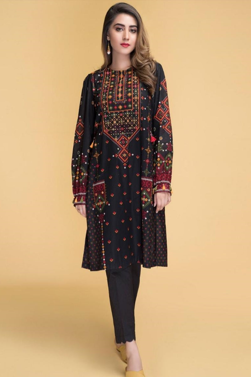 Black Kayseria AKL-158 Embroidered Two Piece Lawn Collection