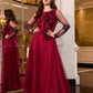 femalechoice Design#89 Red Organza Linen inner  Embroidered 3 pc